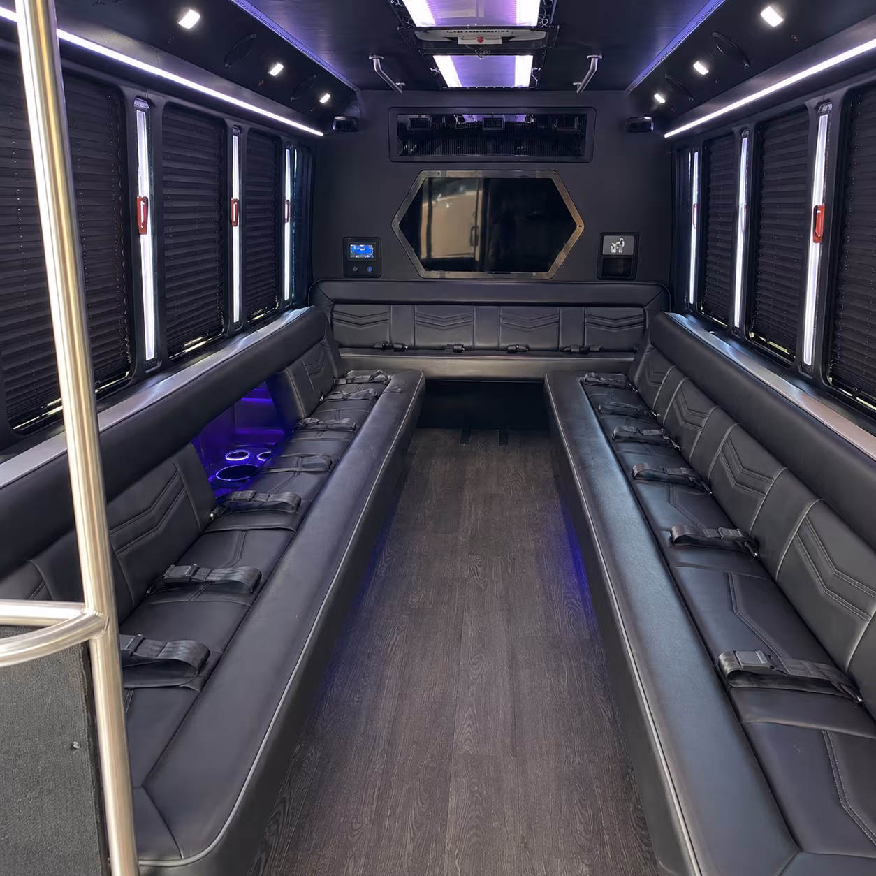20 Passenger Party Bus Interior