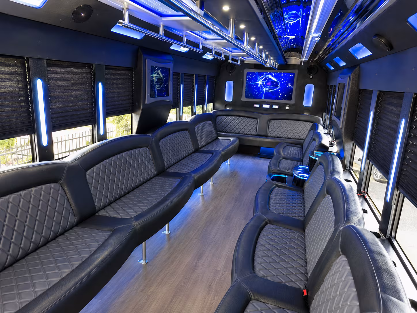 Edison Private Event Transportation party bus exterior