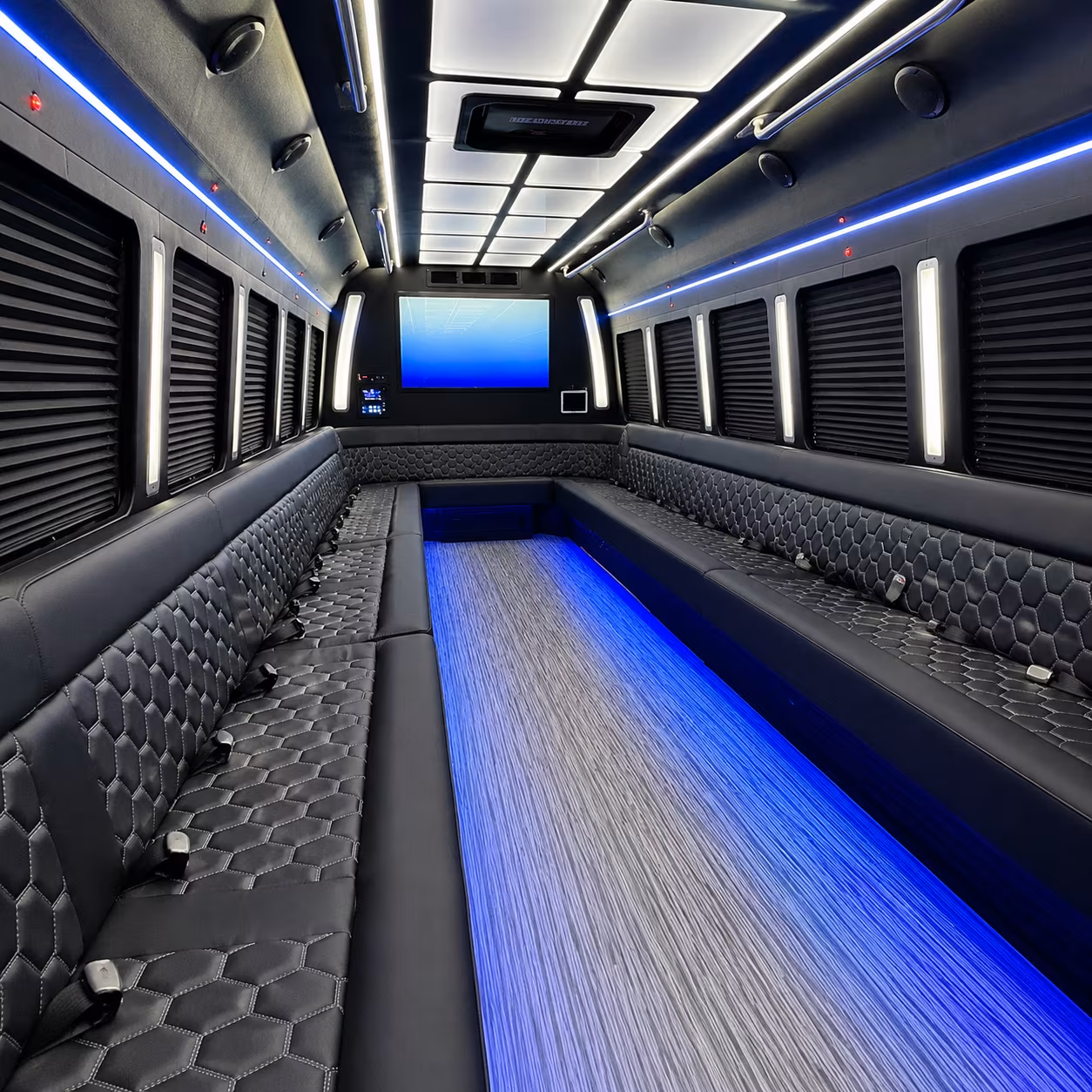 Edison Private Event Transportation party bus exterior