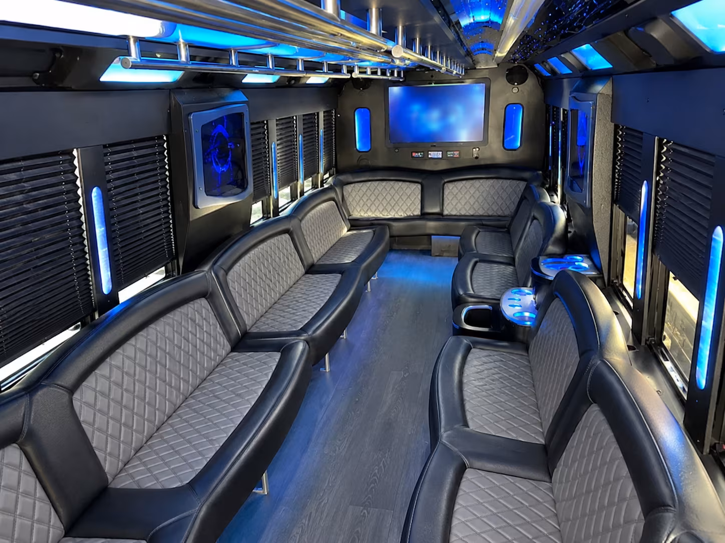Edison Sporting Event Transportation party bus exterior