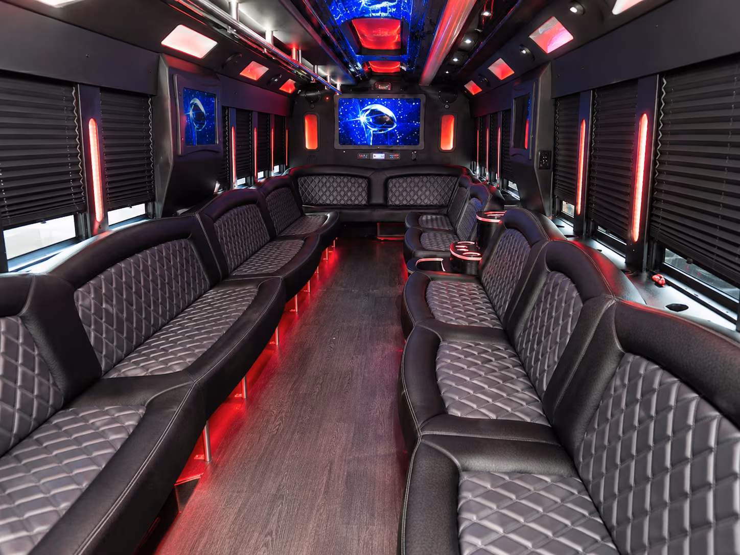 Edison Sporting Event Transportation party bus exterior