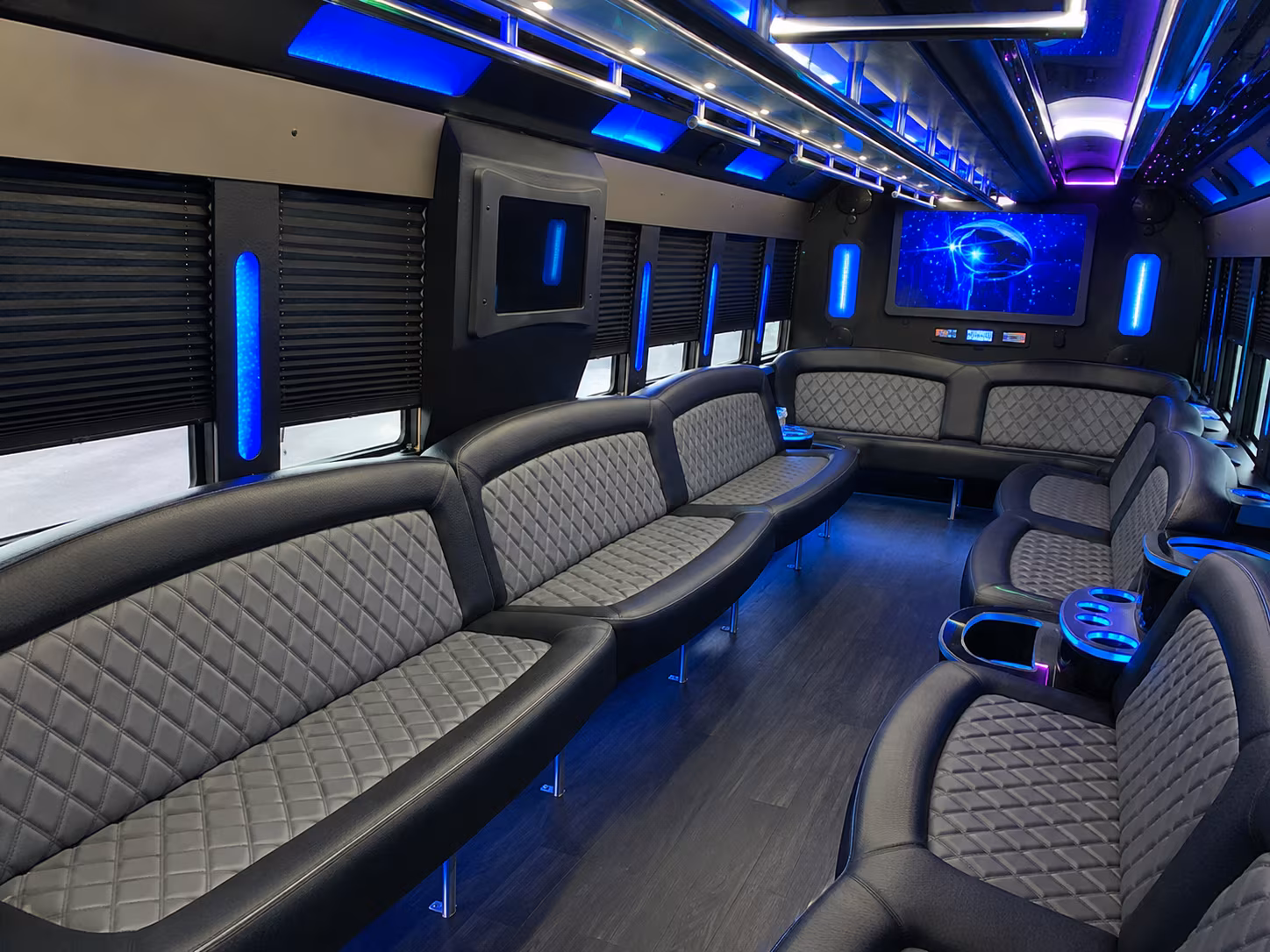 Edison Sporting Event Transportation party bus exterior