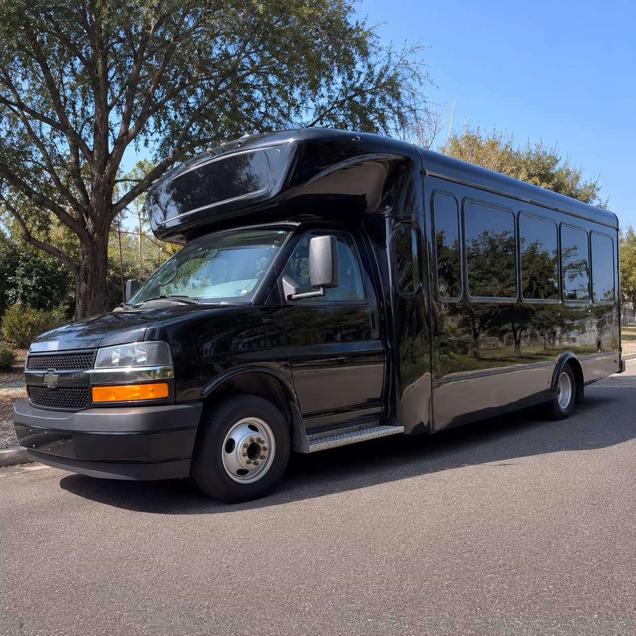 Edison Wedding Transportation party bus exterior