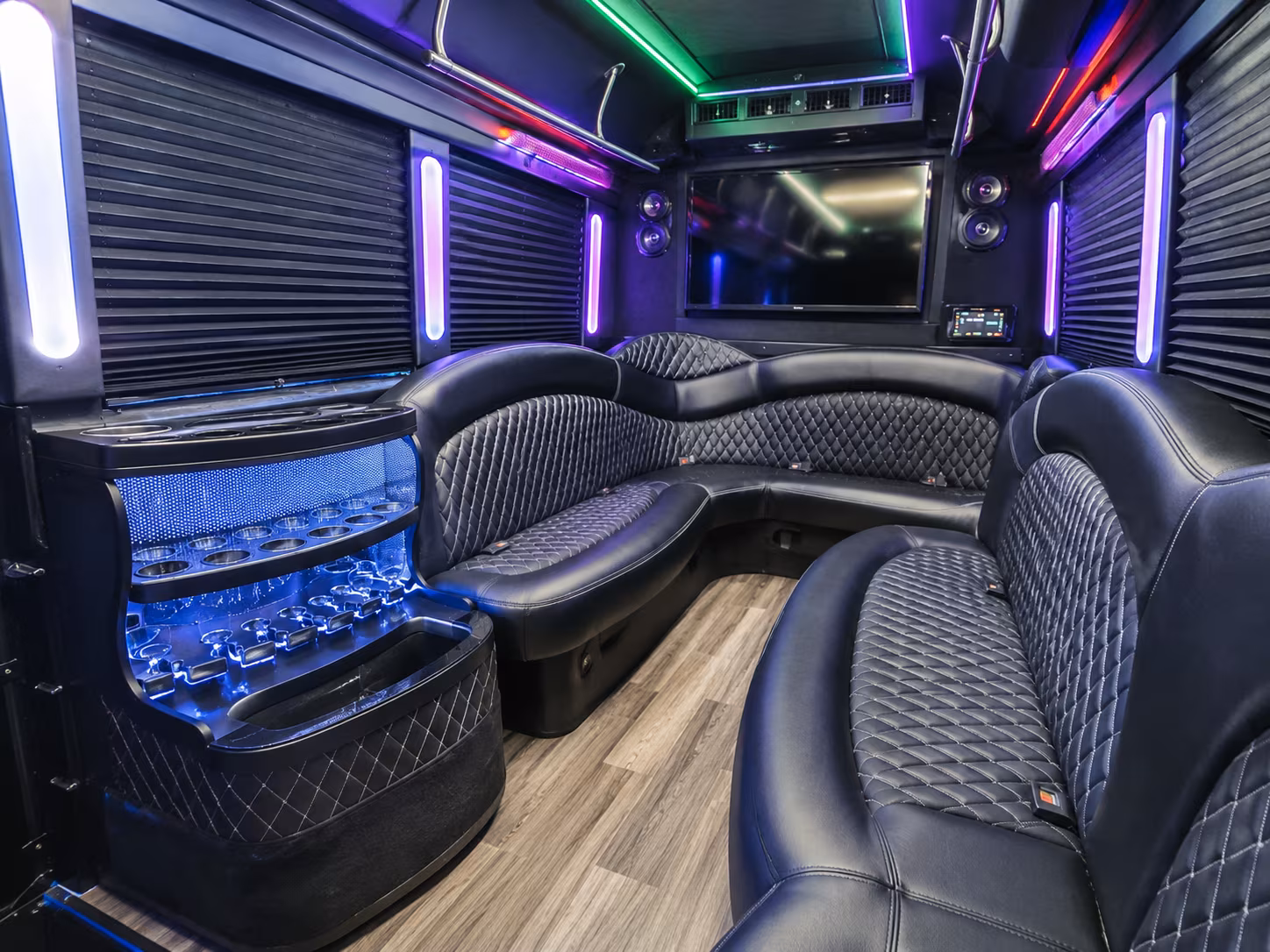 Edison Wedding Transportation party bus exterior