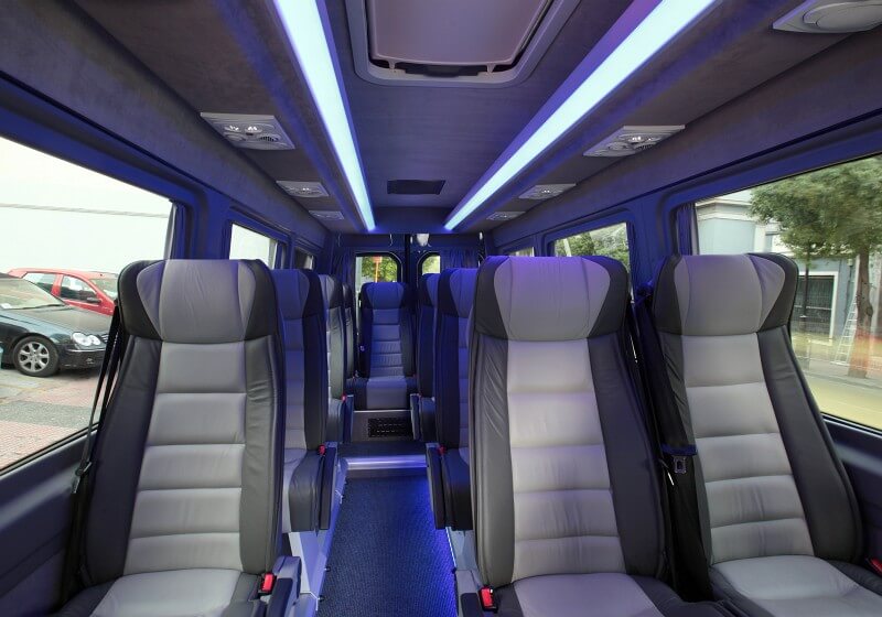 Newark 18 Passenger Van/Minibus Interior