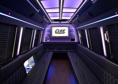 Jersey City 18 Passenger Limo Bus Interior