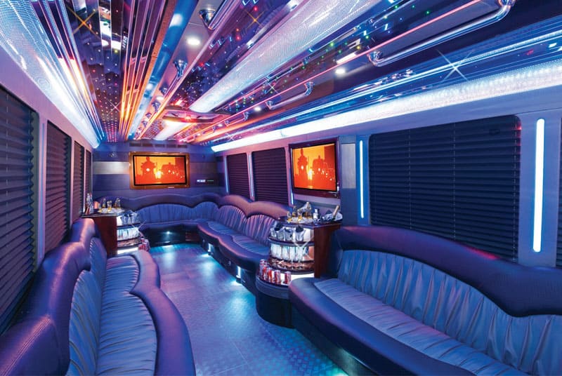 Hamilton 20 Passenger Party Bus Interior