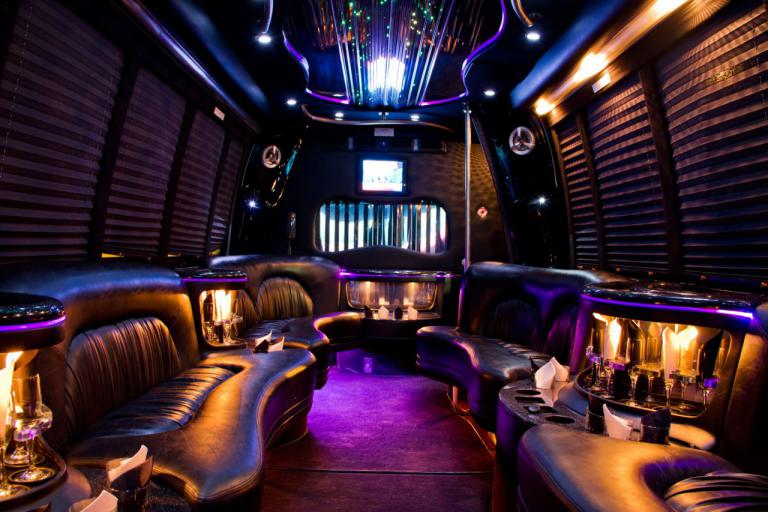 Brick 22 Passenger Party Bus Interior