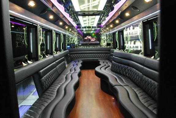 Elizabeth 25 Passenger Limo bus Interior