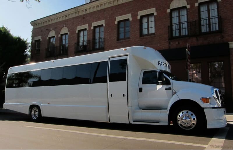 Elizabeth 30 Passenger Party Bus White