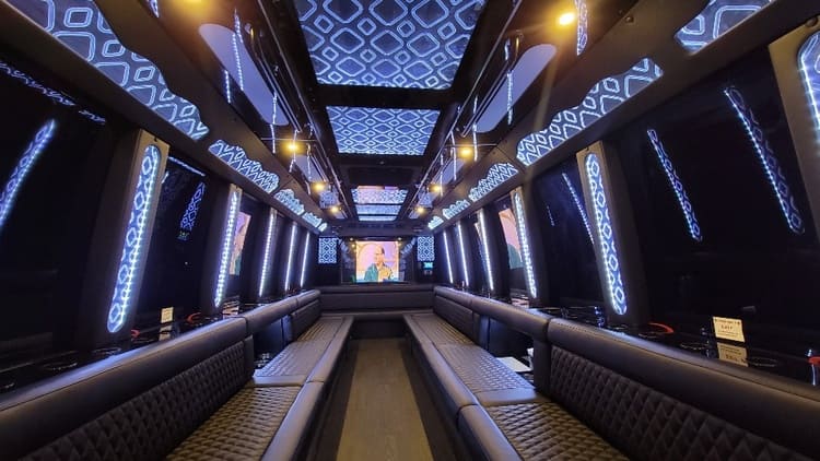 Paterson 40 Passenger Limo Bus Interior