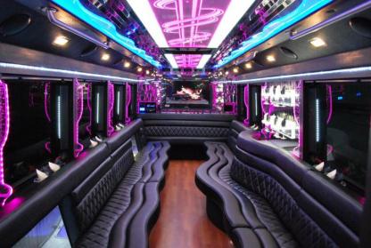 Elizabeth 50 Passenger Party Bus Interior